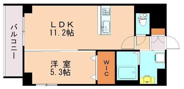 箱崎駅 徒歩1分 6階の物件間取画像